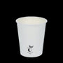 Coffee cup 230cc 8oz Ø80mm cardboard white BIO