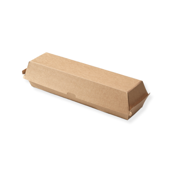 Baguette-Boxen Kraft Braun, 300 x 65 x 80 mm BIO FSC®Mix