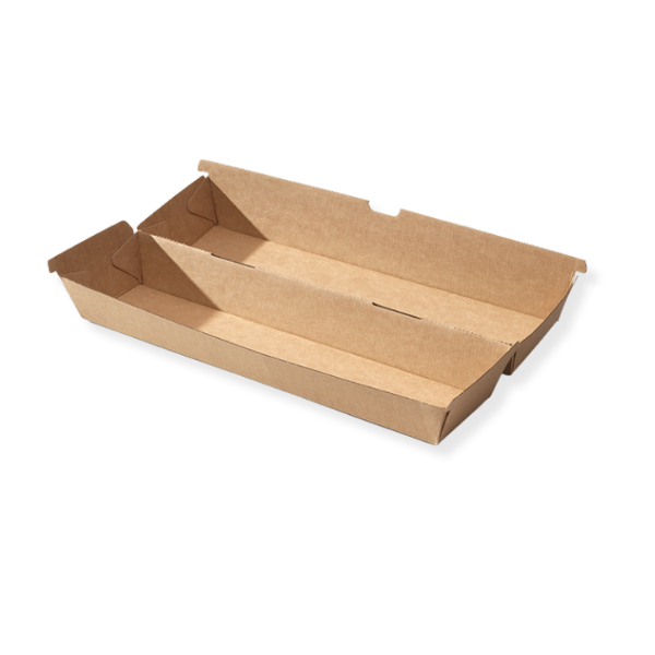 Baguette-Boxen Kraft Braun, 300 x 65 x 80 mm BIO FSC®Mix