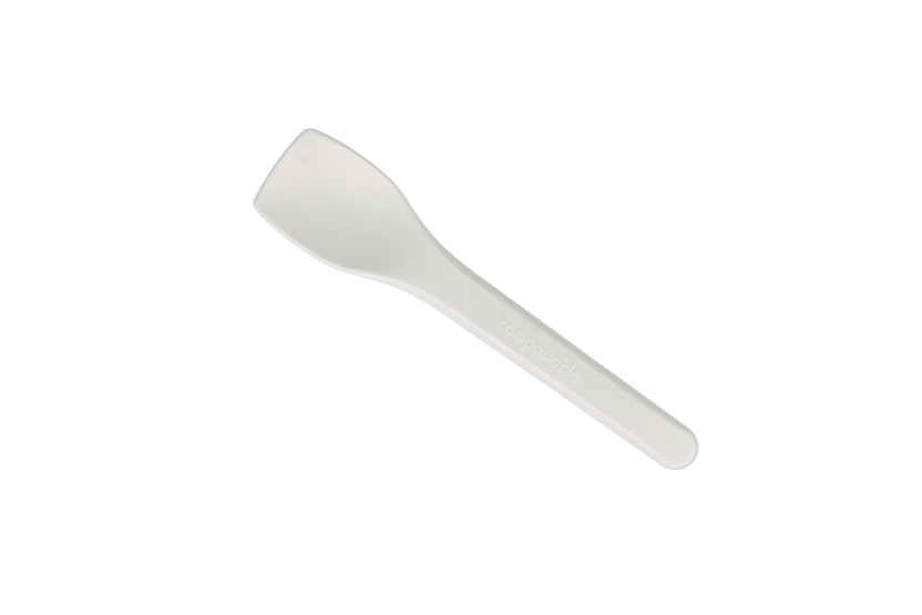  Reusable white ice cream scoop 100mm CPLA BIO