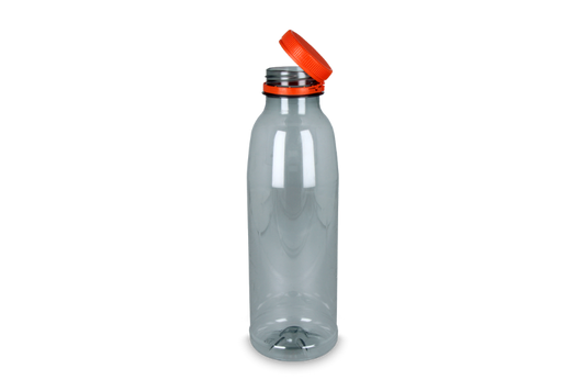 Bouteille RPET 750cc avec bonnet orange (Shopify)