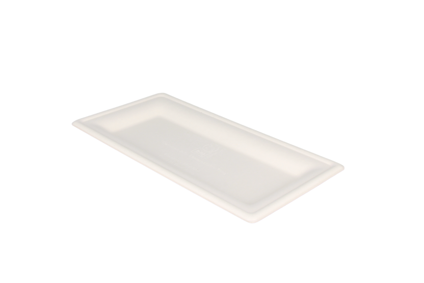 Sugarcane Plate rectangular 13 x 26cm