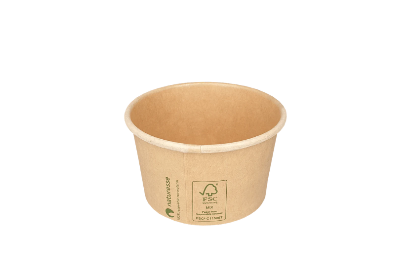 Bakje 90cc Ø75mm 3oz karton kraft BIO