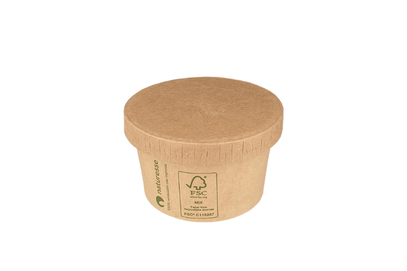 Bakje 90cc Ø75mm 3oz karton kraft BIO