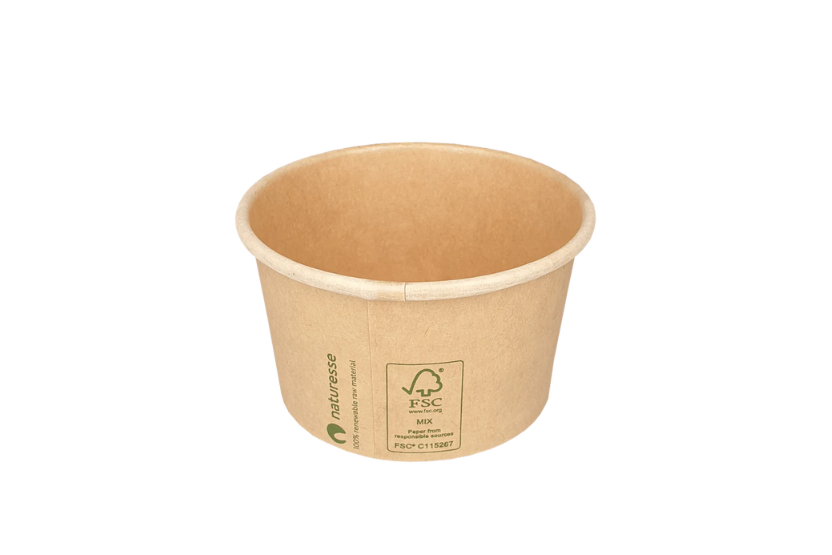 Container 150cc Ø85mm 5oz cardboard kraft BIO