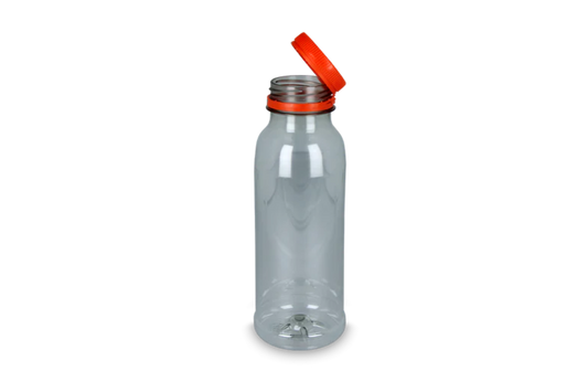 RPET bottle 500cc with orange cap