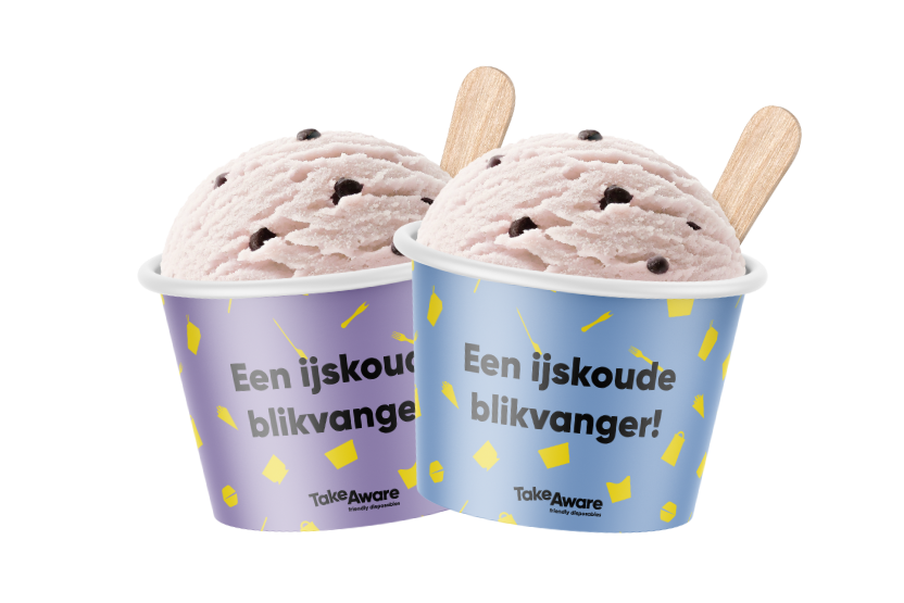takeaware.nl Saus- en amusebakjes Bedrukte ijsbekers