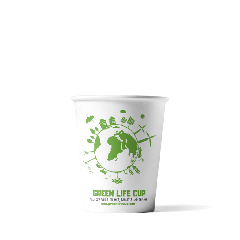 Tasse de café 180cc 7,5 oz 70 mm FSC - Bio Green -1000pcs