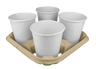 Carrying tray for 4 cups Recycled Cardboard