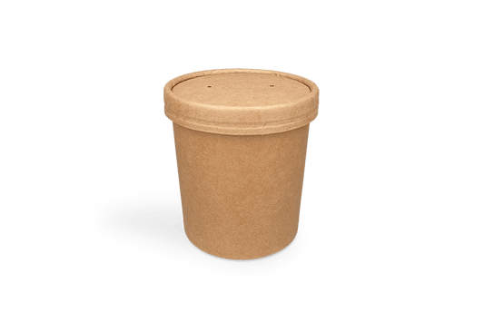 Lid soup cup 240-360ml Ø90mm kraft BIO