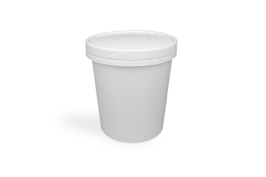 Lid soup cup 450ml Ø98mm cardboard white