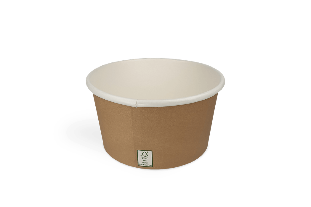 Soup cups 360ml Ø110mm 12oz FSC®Mix cardboard kraft