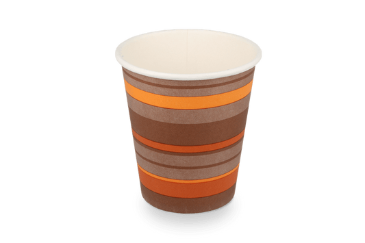Coffee cup 360cc 12oz Ø90mm cardboard striped