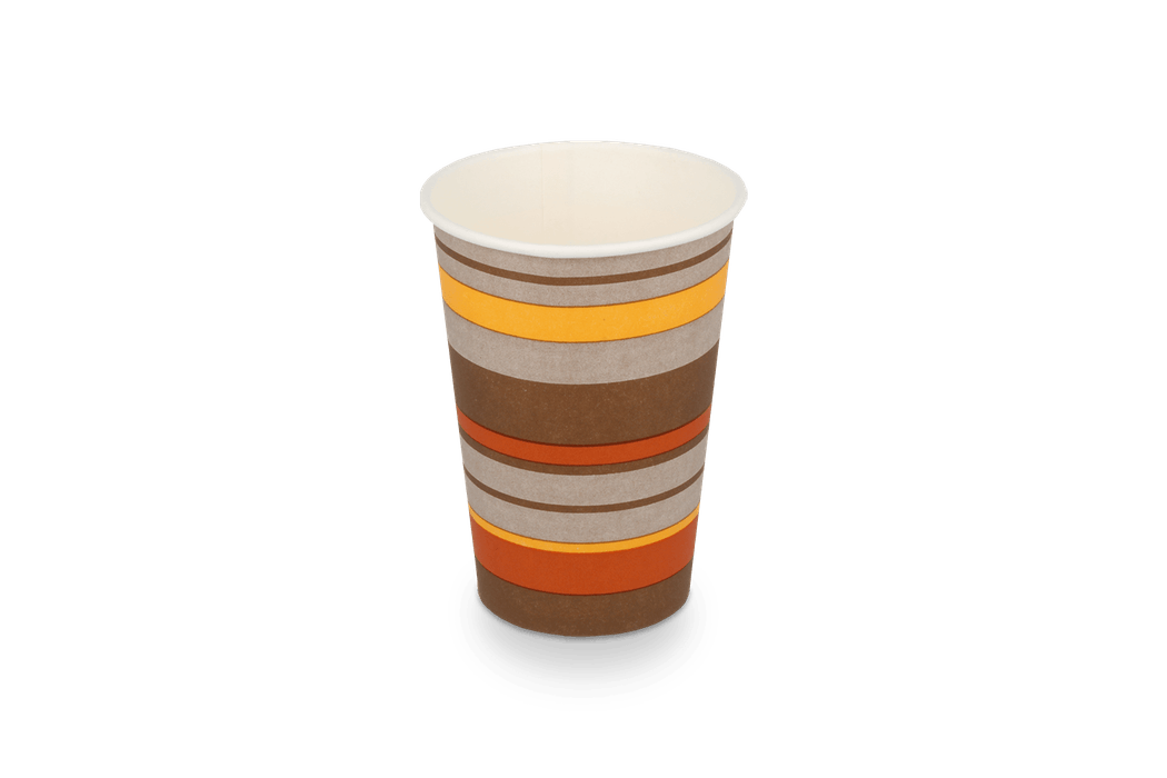 Coffee cup 180cc 7.5oz Ø70mm cardboard striped