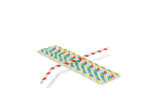 Paper bendable straws color mix 240x6mm FSC®Mix BIO
