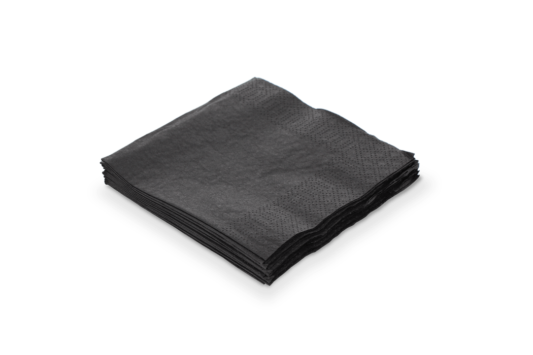 Tork Cocktail servetten 2-laags, 1/4 V 24 x 24 cm, zwart Pak 200 stuks Tork Cocktail servetten 2-laags, 1/4 V 24 x 24 cm, zwart Pak 200 stuks