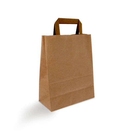 Paper carrier bags Small Brown 22+10x28cm BIO