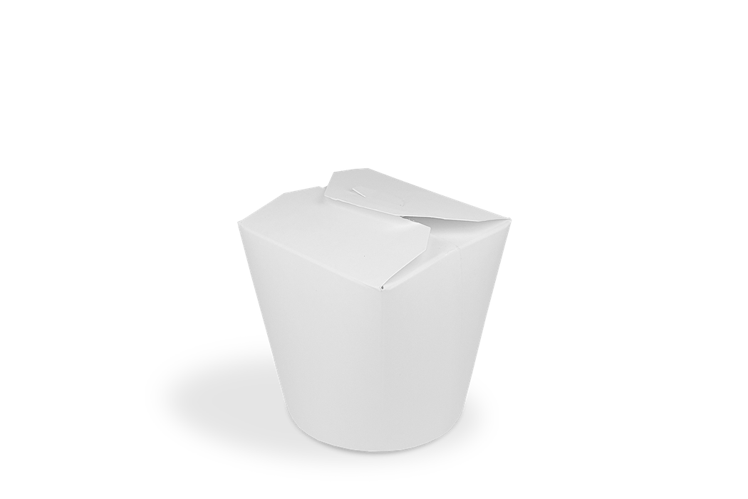 takeaware.nl Wok to go bekers Wok to Go beker 16oz 400ml karton wit