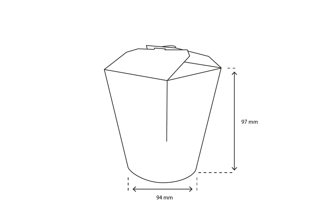 takeaware.nl Wok to go bekers Wok to Go beker 26oz 750ml karton wit