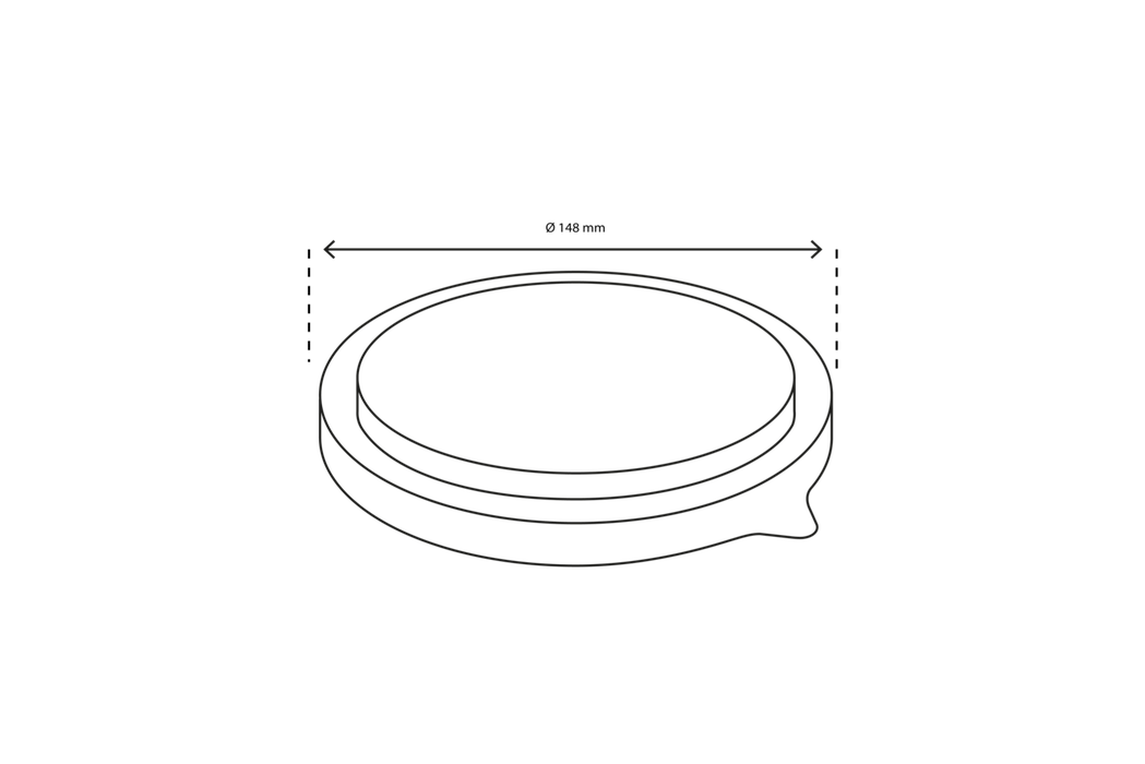 takeaware.nl Saladebakken en bowls Deksel Bowl 500-750-1000ml Ø148mm transparant (niet stapelbaar)