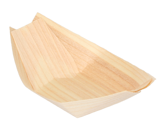 takeaware.nl Saus- en amusebakjes Amuse bootje  hout 92x52mm 100% FSC® BIO