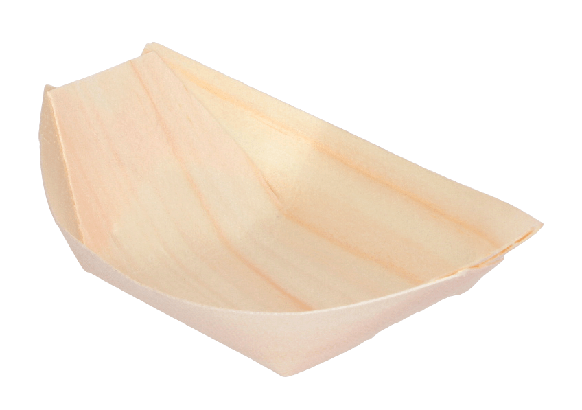 takeaware.nl Saus- en amusebakjes Amuse bootje hout 115x70mm 100% FSC® BIO