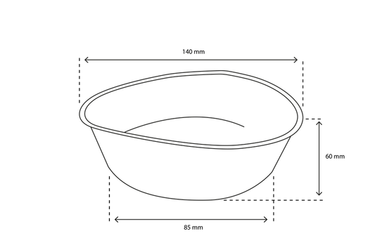 takeaware.nl Maaltijdbakken en schalen Palmblad kom 500ml Ø140mm BIO