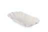 Cardboard tray scalloped 220x140x37.5mm white