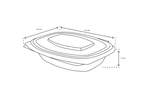 takeaware.nl Saladebakken en bowls Saladebakje met klapdeksel 250 ml BIO