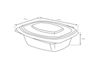 takeaware.nl Saladebakken en bowls Saladebakje met klapdeksel 375ml BIO