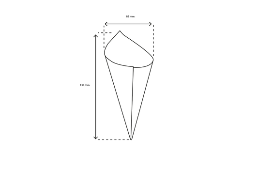 takeaware.nl Puntzakken Houten puntzak 130mm middel BIO