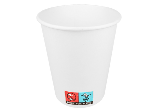 takeaware.nl Koffiebekers Kartonnen koffiebeker 300cc 10oz wit