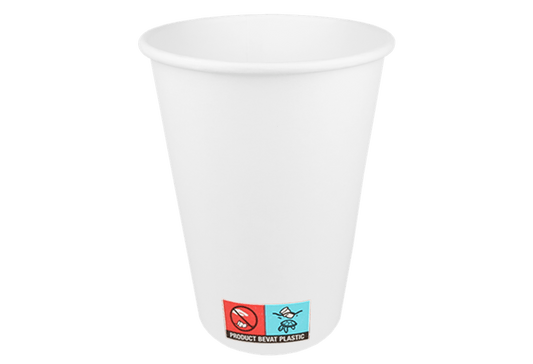 takeaware.nl Koffiebekers Kartonnen koffiebeker 360cc 12oz wit