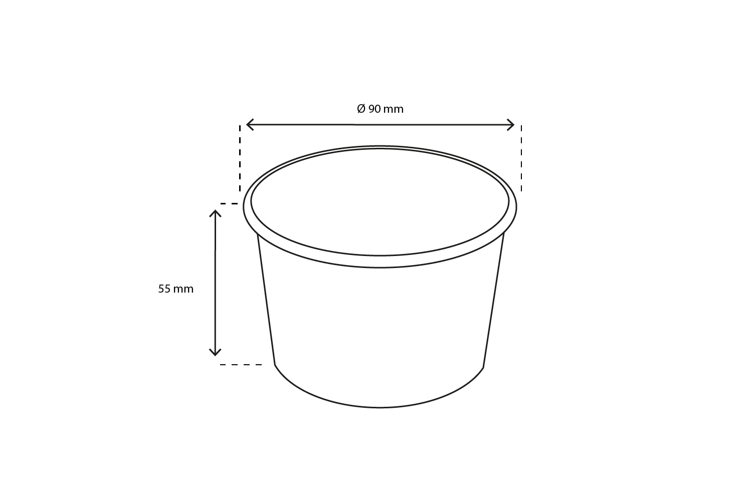 takeaware.nl IJsbekers IJsbeker 240ml Ø90mm 8oz karton wit