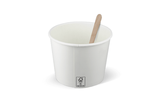 Ice cream cup 300ml Ø90mm 10oz FSC®Mix cardboard white