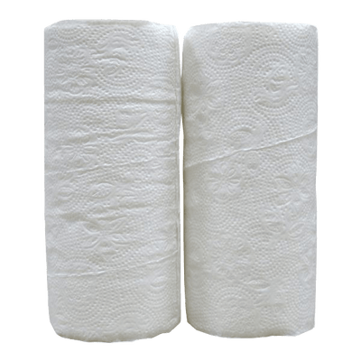 takeaware.nl Handdoek- en poetspapier Keukenrollen wit 2 laags 45 vel 100% cellulose