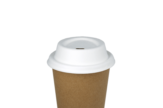 Coffee cup lids Ø80mm sugarcane BIO