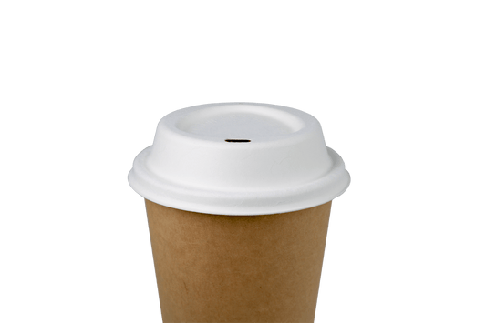 Coffee cup lids Ø90mm sugarcane BIO