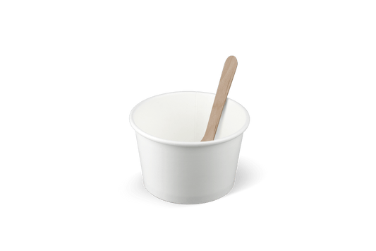 Ice cream cup 120ml Ø78mm 4oz cardboard white