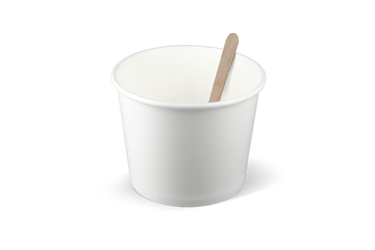 Ice cream cup 360ml Ø106mm 12oz cardboard white