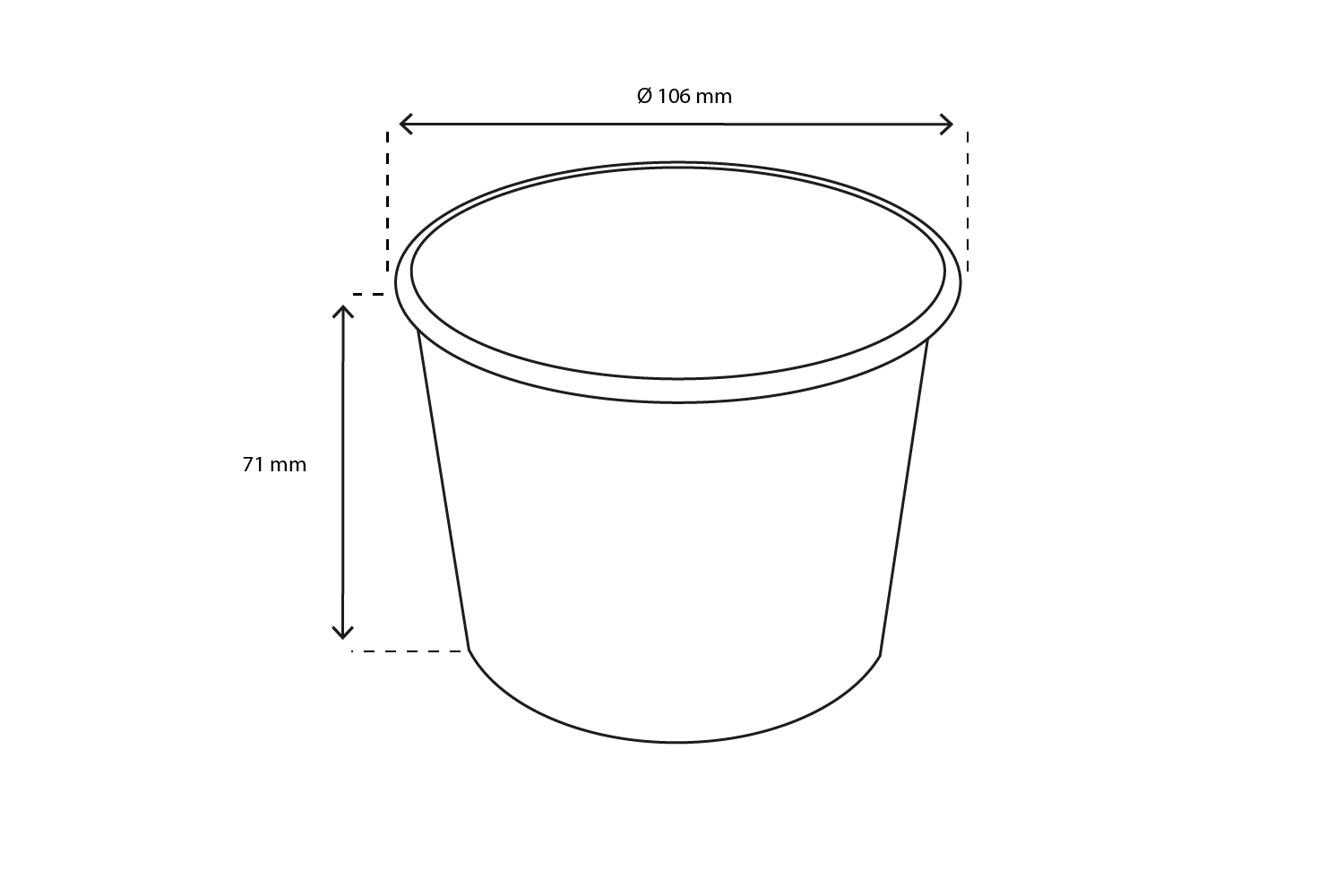 takeaware.nl IJsbekers IJsbeker 360ml Ø106mm 12oz karton wit