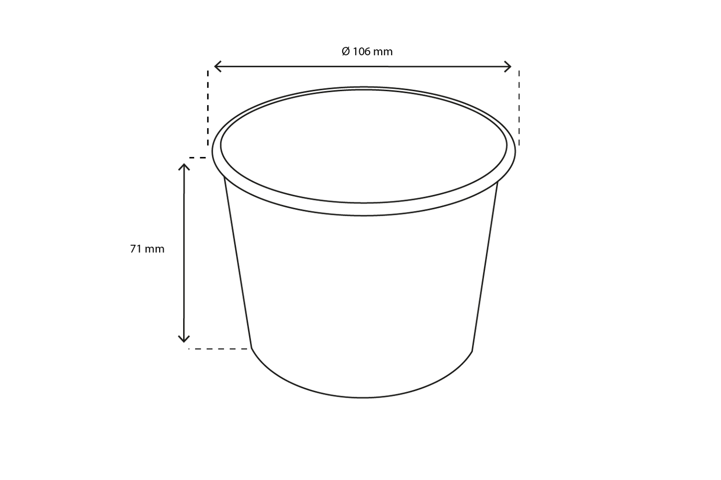 takeaware.nl IJsbekers IJsbeker 360ml Ø106mm 12oz karton wit