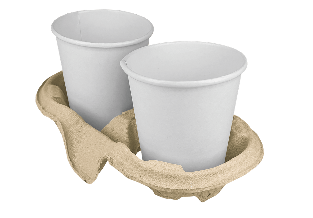 takeaware.nl Koffiebenodigdheden Draagtray voor 2 bekers Gerecycled Karton