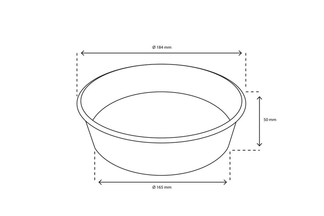 takeaware.nl Saladebakken en bowls Salade Poke Bowl 900ml 30oz Ø184mm wit