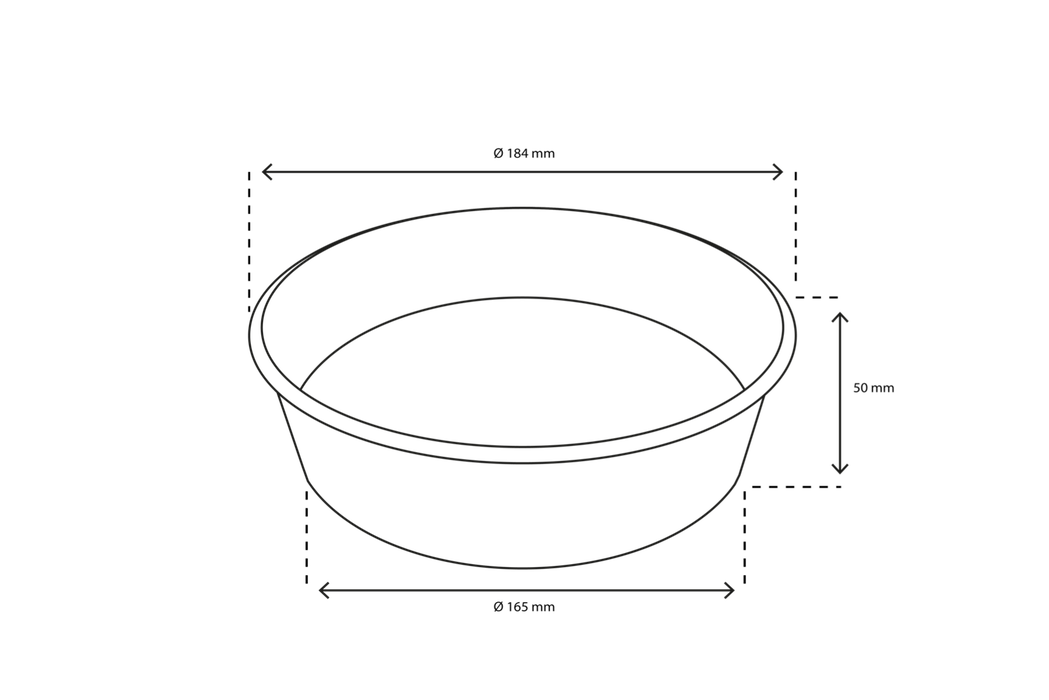 takeaware.nl Saladebakken en bowls Salade Poke Bowl 900ml 30oz Ø184mm kraft