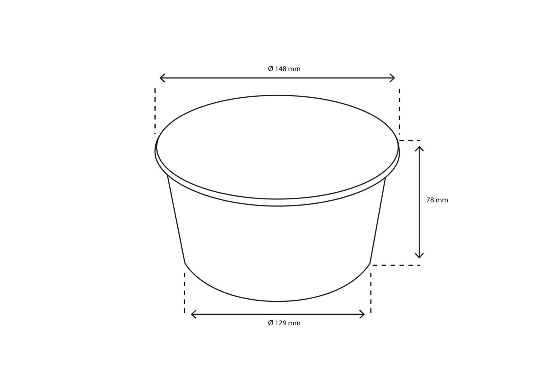 takeaware.nl Saladebakken en bowls Salade Poke Bowl 1000ml 32oz Ø148mm kraft