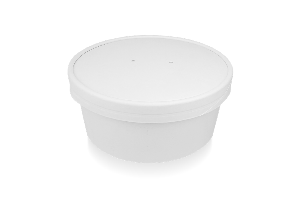 takeaware.nl Saladebakken en bowls Deksel Bowl 500-750-1000ml Ø148mm wit BIO