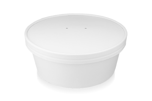 takeaware.nl Saladebakken en bowls Deksel Salade Poke Bowl 900-1100-1300ml Ø184mm wit BIO