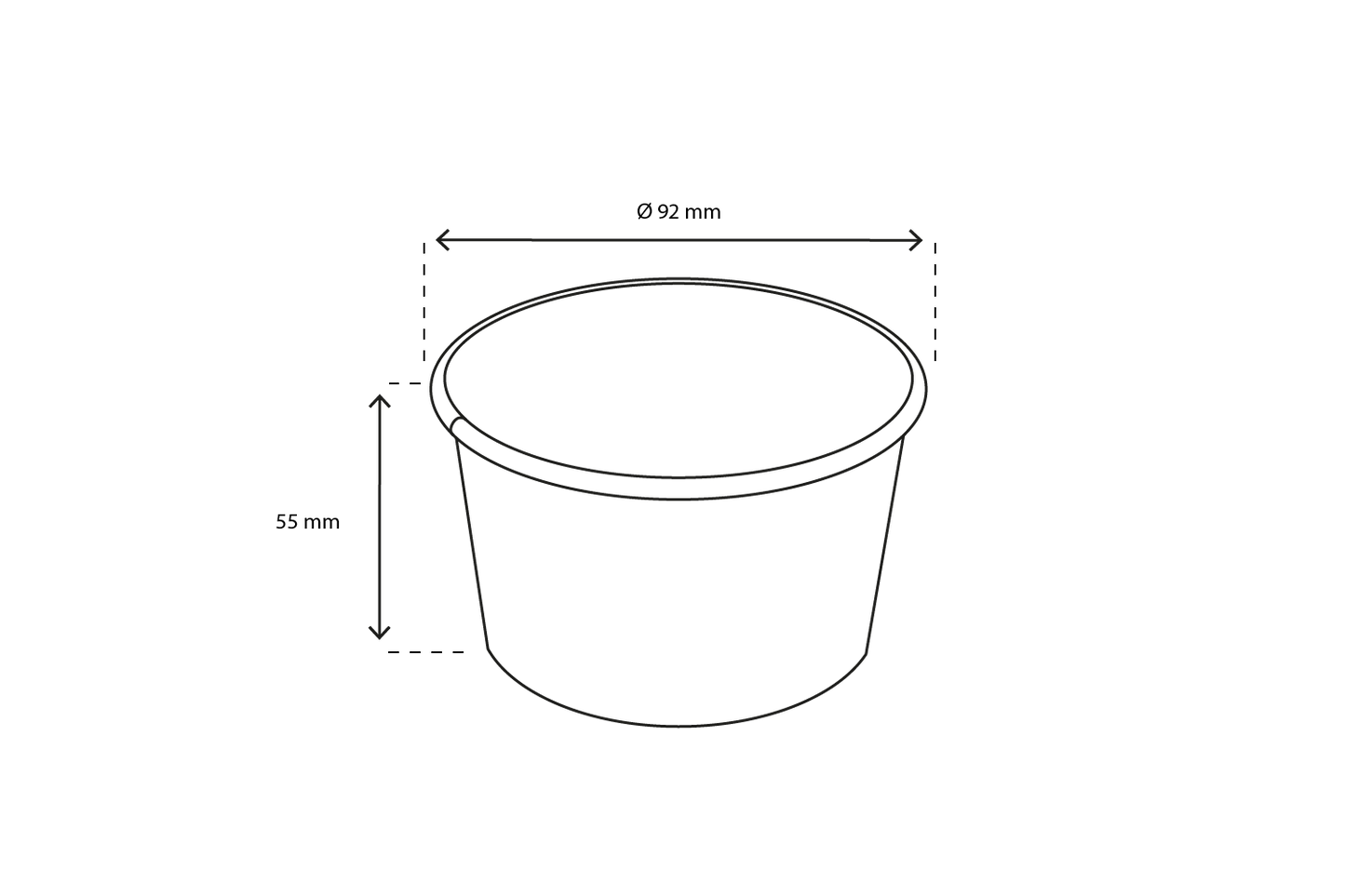 takeaware.nl IJsbekers IJsbeker 240ml Ø92mm 8oz karton GELATO