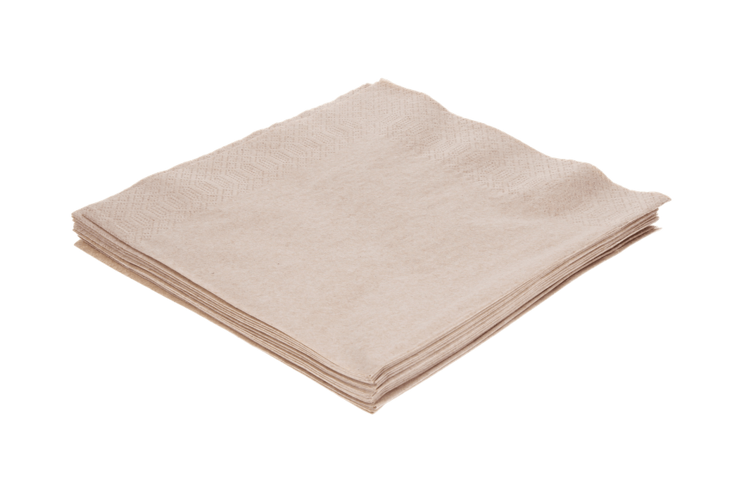 Napkin 2 Ply 1/4 Fold 40x40cm Paper Kraft BIO – Takeaware.nl